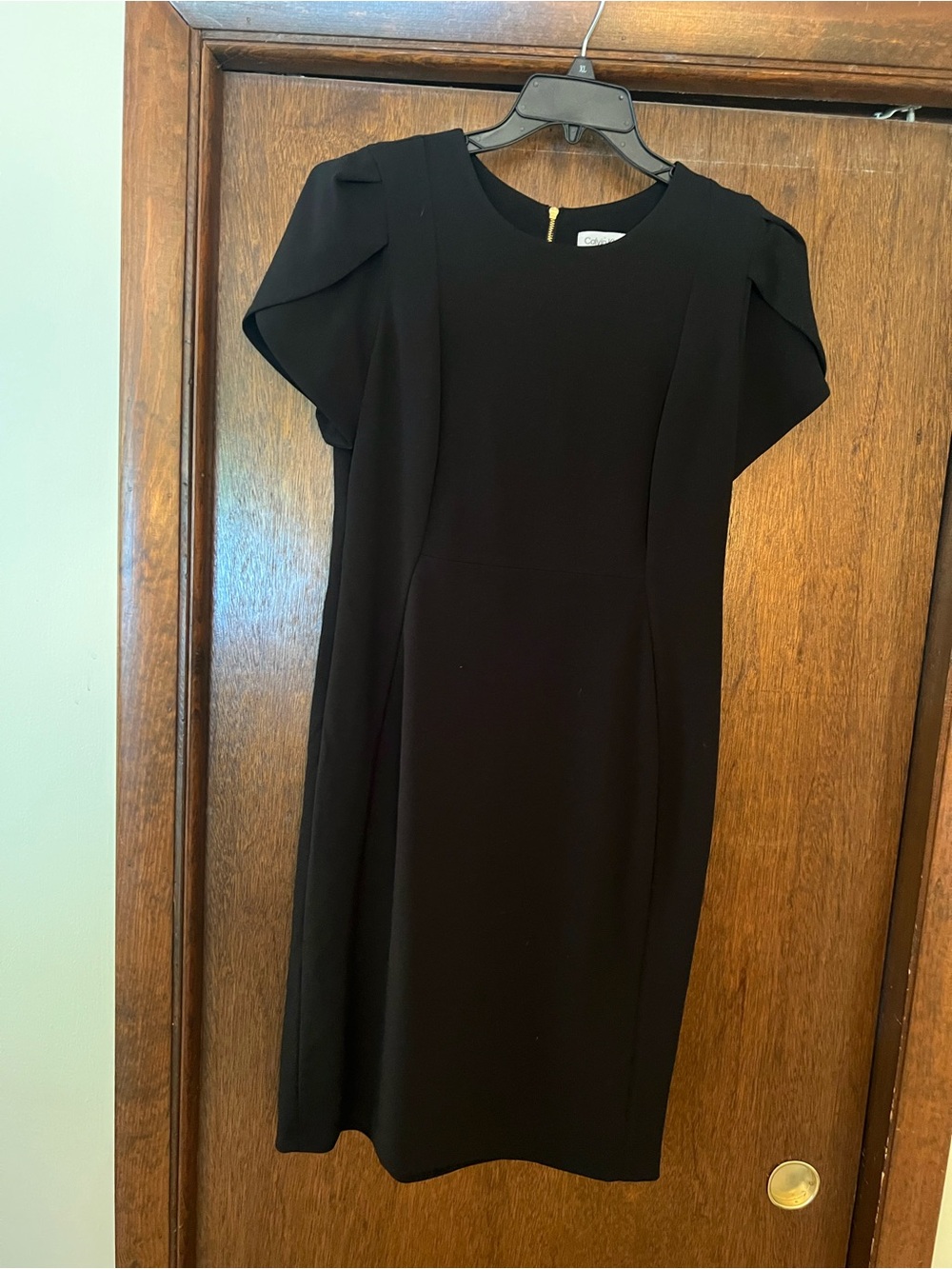 Calvin Klein Size 12 Classic Black Women's Sheath Dress